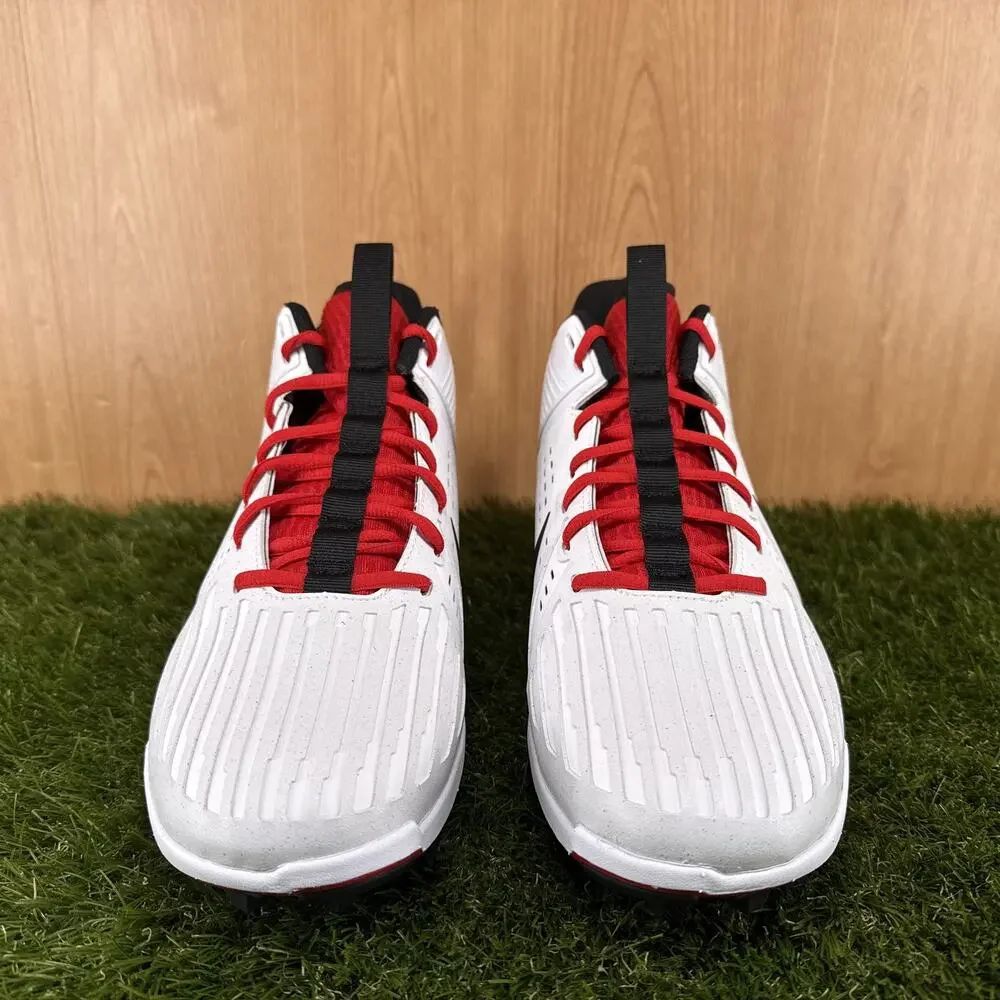 Nike Alpha Menace Strong Red White Football Cleats II5139-102 Men's Size 12